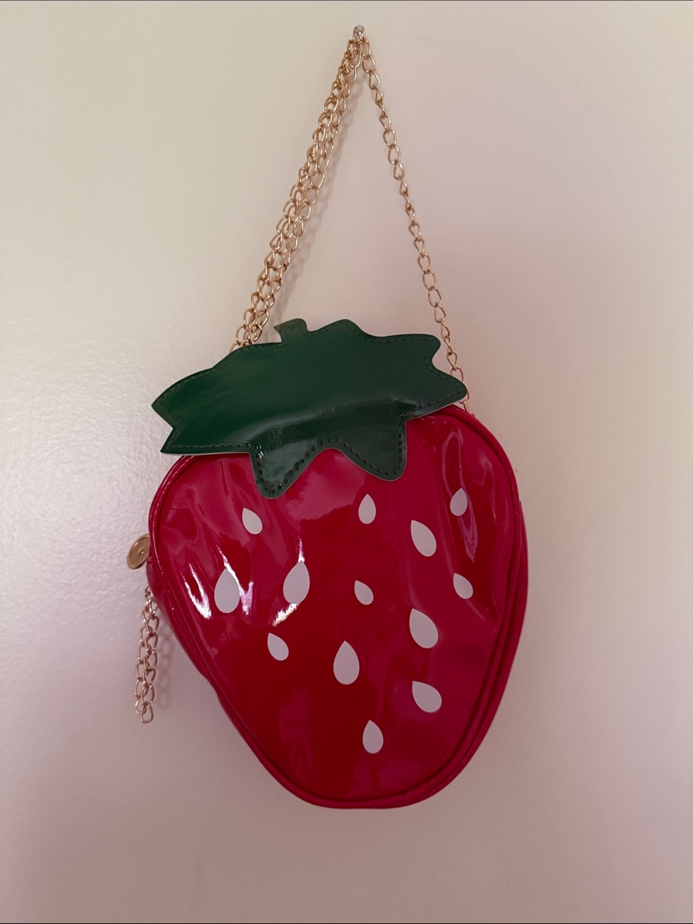 Playful Strawberry Mini Crossbody Bag - Red & Green